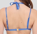 Moschino - TOP TRIANGULO DE TRAJE DE BAÑO AZUL METALIZADO