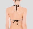 Moschino - TOP TRIANGULO DE TRAJE DE BAÑO NEGRO CON LETRAS MOSCHINO TORNASOLADAS