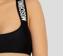 Moschino - TOP DE TRAJE DE BAÑO NEGRO CON TIRAS ELASTICAS MOSCHINO