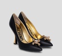 Moschino - ZAPATO TACON DORADO NEGRO