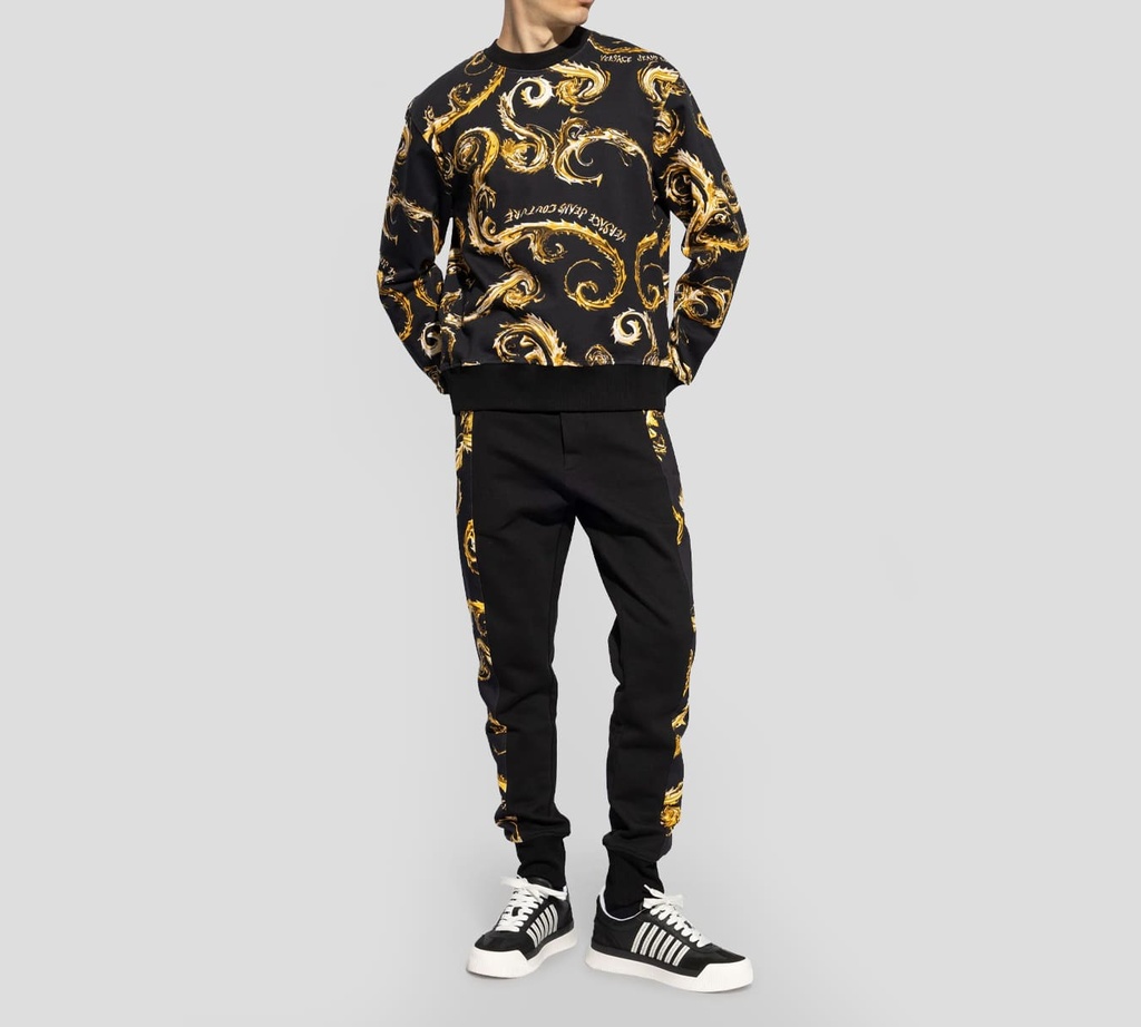 Versace Jeans Couture - JOGGER NEGRO ESTAMPADO GARLAND
