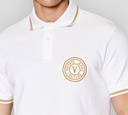 Versace Jeans Couture - CHEMISE BLANCA CON LOGO DORADO BORDADO