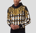 Versace Jeans Couture - SWEATER HODDIE CON ESTAMPADO GARLAND Y RAYAS