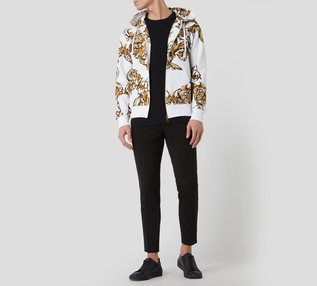 Versace Jeans Couture - SWEATER BLANCO CON CIERRE Y CAPUCHA 19