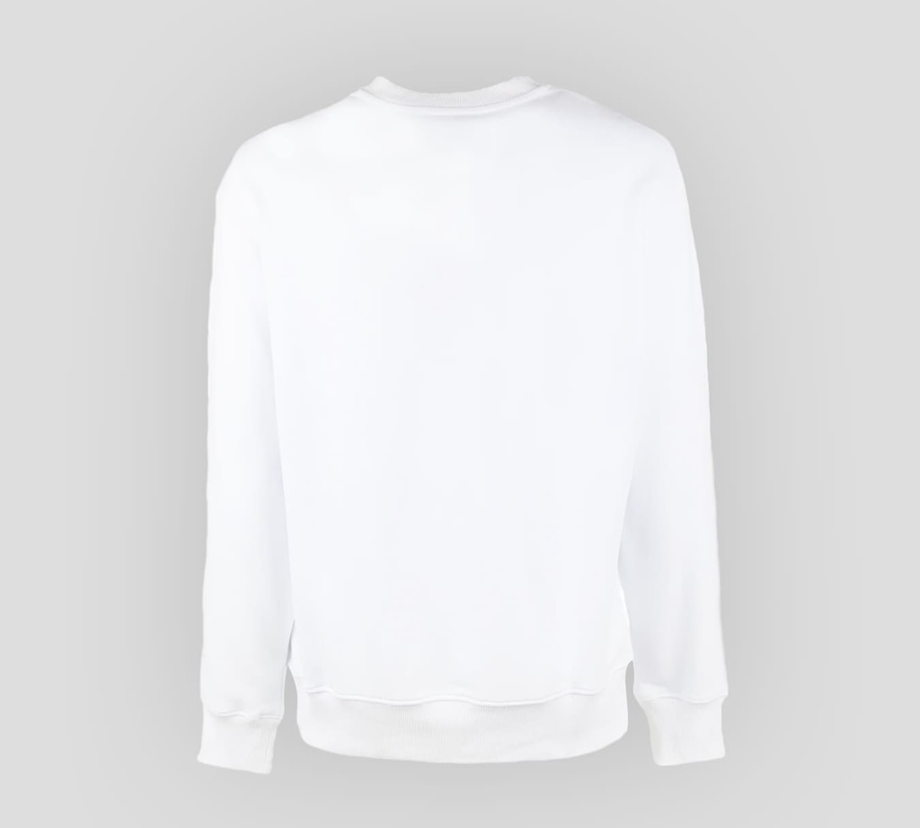 Versace Jeans Couture - SWEATER BLANCO CON EMBLEMA EN RELIEVE