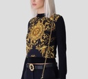 Versace jeans Couture - SWEATER NEGRO CON ESTAMPADO DE SOL DORADO