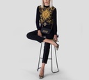 Versace jeans Couture - SWEATER NEGRO CON ESTAMPADO DE SOL DORADO