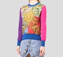 Versace jeans Couture - SWEATER MULTICOLOR CON ESTAMPADO DE SOL DORADO
