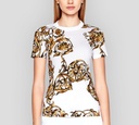 Versace Jeans Couture - FRANELA MANGA CORTA BLANCA CON ESTAMPADO GARLAND