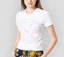 Versace Jeans Couture - FRANELA CUELLO REDONDO CON LOGO  FRONTAL TORNASOLADO