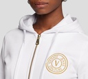Versace Jeans Coture - HOODIE CON CIERRE FRONTAL DORADO Y MAXILOGO SOBRE LA ESPALDA