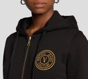 Versace Jeans Coture - HOODIE CON CIERRE FRONTAL DORADO Y MAXILOGO SOBRE LA ESPALDA