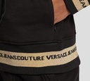 Versace Jeans Coture - HOODIE CON CIERRE FRONTAL DORADO Y MAXILOGO SOBRE LA ESPALDA