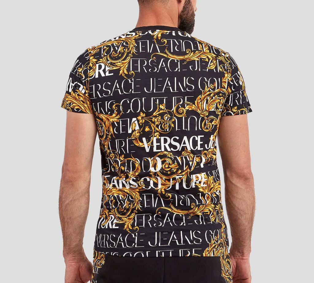 Versace Jeans Couture - FRANELA CUELLO REDONDO CON ESTAMPADO GARLAND