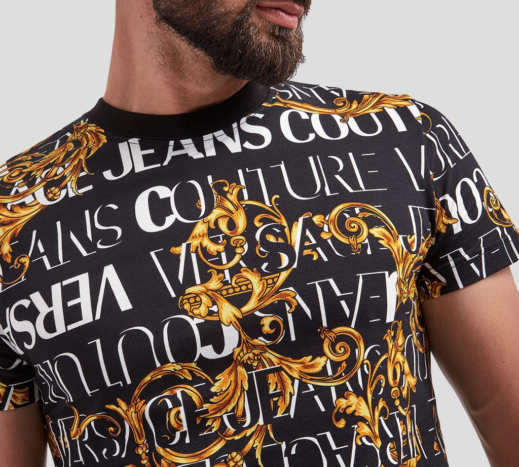 Versace Jeans Couture - FRANELA CUELLO REDONDO CON ESTAMPADO GARLAND