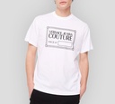 Versace Jeans Couture - FRANELA MANGA CORTA BLANCA CON LOGO NEGRO T11