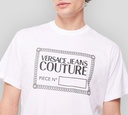 Versace Jeans Couture - FRANELA MANGA CORTA BLANCA CON LOGO NEGRO T11