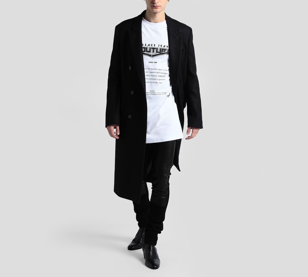 Versace Jeans Couture - SWEATER CUELLO REDONDO CON ESTAMPADO SPACE SOBRE PECHO Y MANGAS