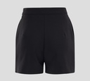 Elisabetta Franchi - SHORT BASICO CON DETALLES DORADOS Y NEGRO