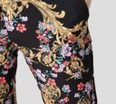 Versace Jeans Couture - PANTALÓN DE VESTIR CORTE CLÁSICO CON ESTAMPADO GARLAND FLOREADO Y RUEDOS ROJOS