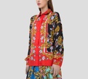 Versace Jeans Couture - BLUSA BICOLOR CON ESTAMPADO GARLAND FLOREADO
