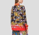 Versace Jeans Couture - BLUSA BICOLOR CON ESTAMPADO GARLAND FLOREADO