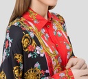 Versace Jeans Couture - BLUSA BICOLOR CON ESTAMPADO GARLAND FLOREADO