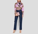 versace Jeans Couture - CAMISA MANGA LARGA CON BUFANDA FINA Y ESTAMPADO GARLAND