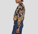 Versace Jeans Coutre - BLUSA MANGA LARGA ABOTONADA AL FRENTE CON ESTAMPADO GARLAND FLOREADO