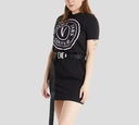 Versace Jeans Couture - VESTIDO DE ALGODÓN MANGA CORTA CON LOGO VJC FRONTAL TORNASOLADO