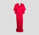 Moschino - VESTIDO LARGO CON MANGAS MURCIÉLAGO Y COLLAR CORTO SOBRE ESCOTE