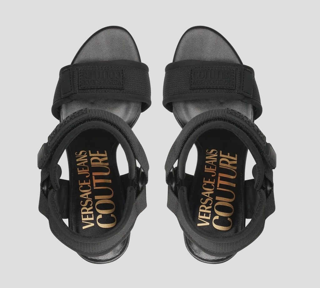 Versace Jeans Couture - SANDALIAS DE VELCRO CON LOGO EN GOMA