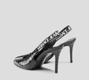 Versace jeans couture - STILETTO MULES PATENTES CON BANDA ELÁSTICA AL TALÓN