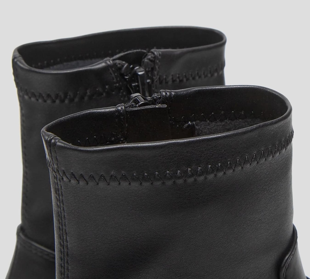 Versace Jeans Couture - BOTAS DE CUERO CON HEBILLA DORADA LATERAL Y TACÓN GRUESO