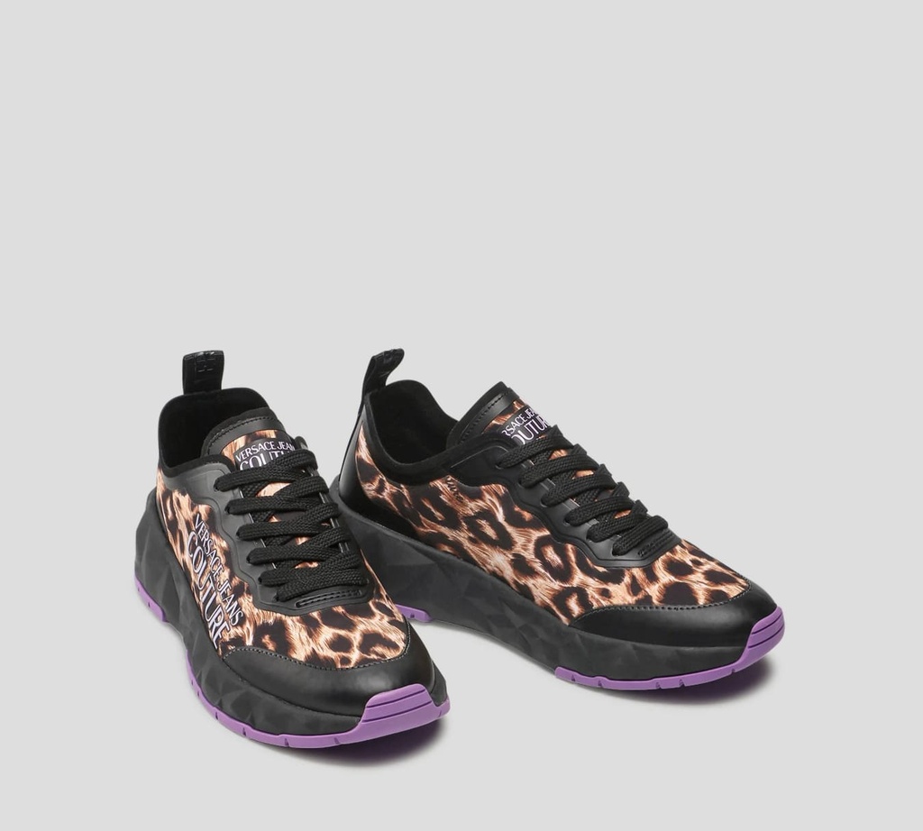 Versace Jeans Couture - SNEAKER DE ANIMAL PRINT CON SUELA POLIÉDRICA