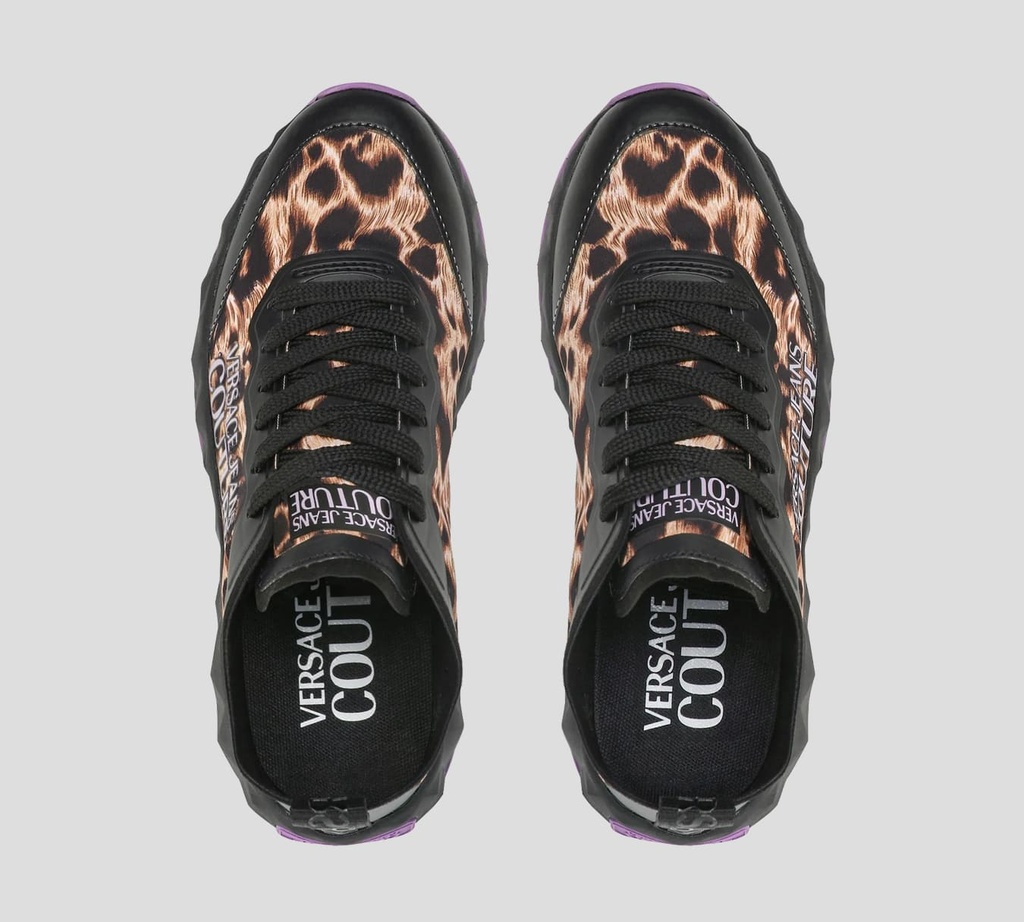 Versace Jeans Couture - SNEAKER DE ANIMAL PRINT CON SUELA POLIÉDRICA