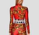 Versace Jeans Couture - CROP TOP DE LYCRA CON ESTAMPADO GARLAND Y CIERRE EN LA ESPALDA