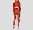 Versace Jeans Couture - CROP TOP DE LYCRA CON ESTAMPADO GARLAND Y CIERRE EN LA ESPALDA