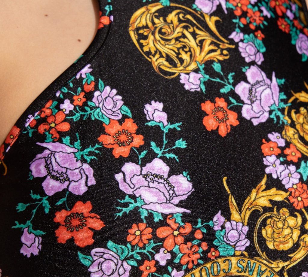 Versace Jeans Couture - BODY SIN MANGAS EN TELA DE LYCRA CON ESTAMPADO GARLAND FLOREADO