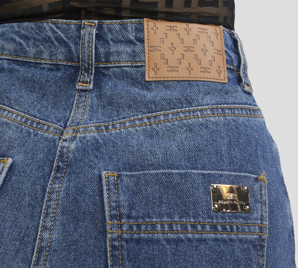 Elisabetta Franchi - PANTALONES BLUE JEANS DENIM D3