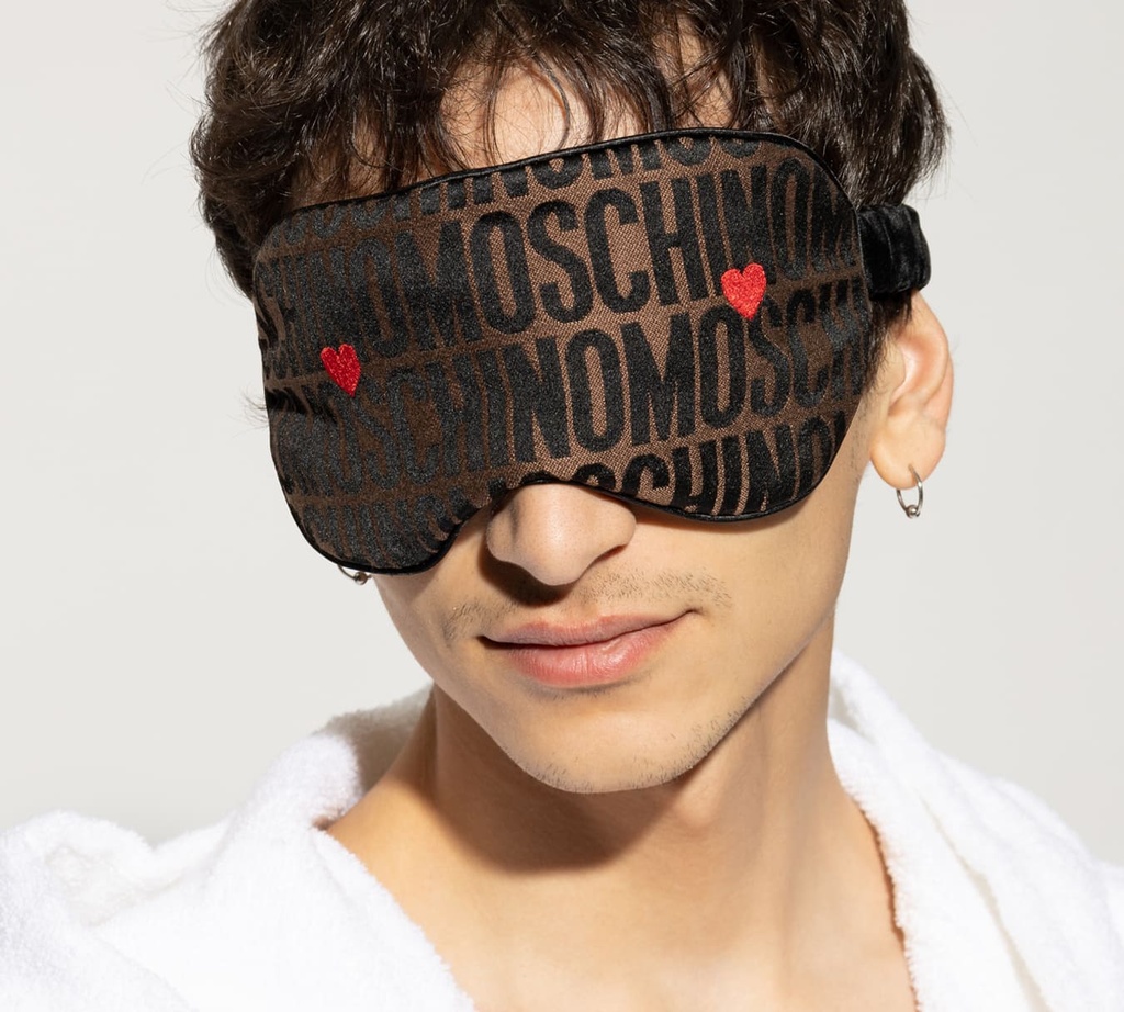 Moschino - KIT DE ZAPATILLAS Y MASCARILLA DE VIAJE EN BOLSA TULA