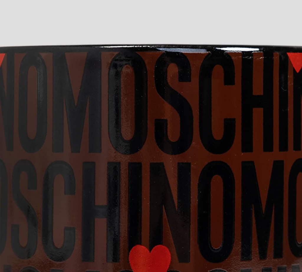 Moschino - TAZA CON TAPA ESTAMPADA CON LOGO
