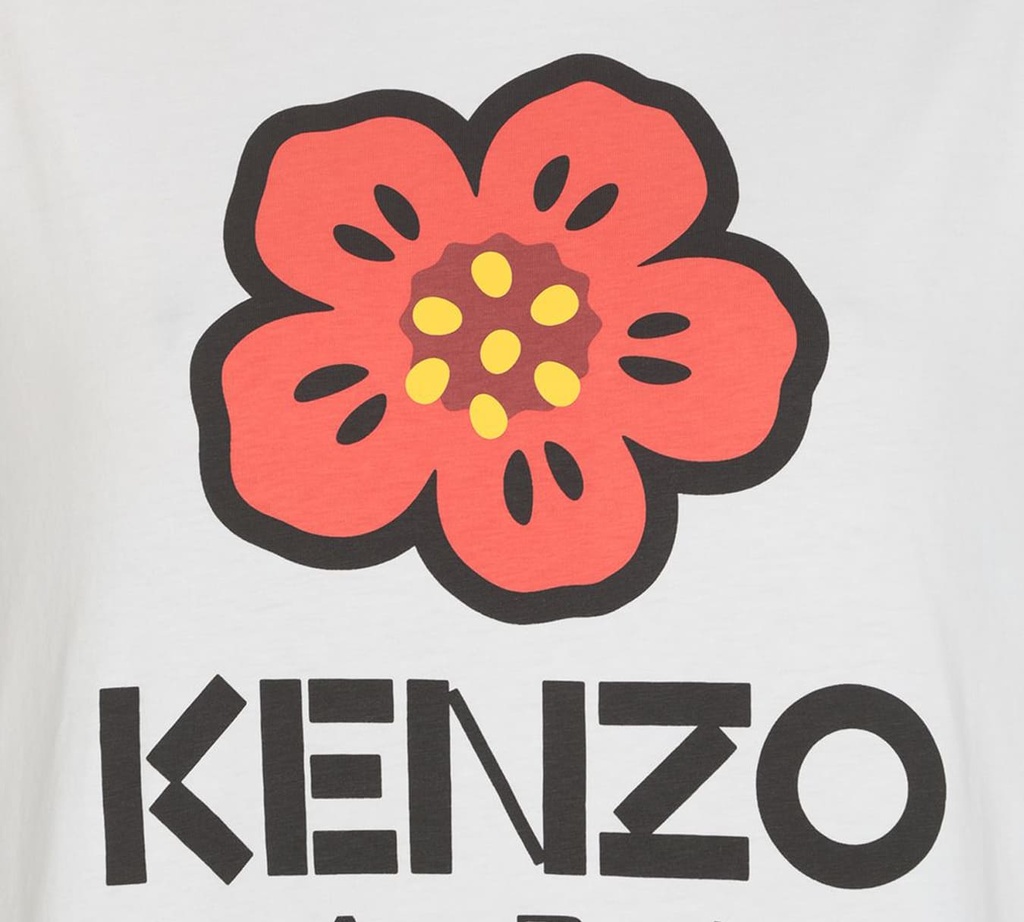 Kenzo - FRANELA CUELLO REDONDO CON FLOR ESTAMPADA AL FRENTE