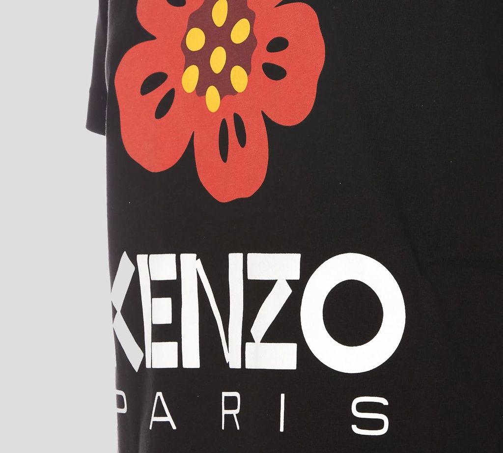 Kenzo - FRANELA CUELLO REDONDO CON FLOR ESTAMPADA AL FRENTE