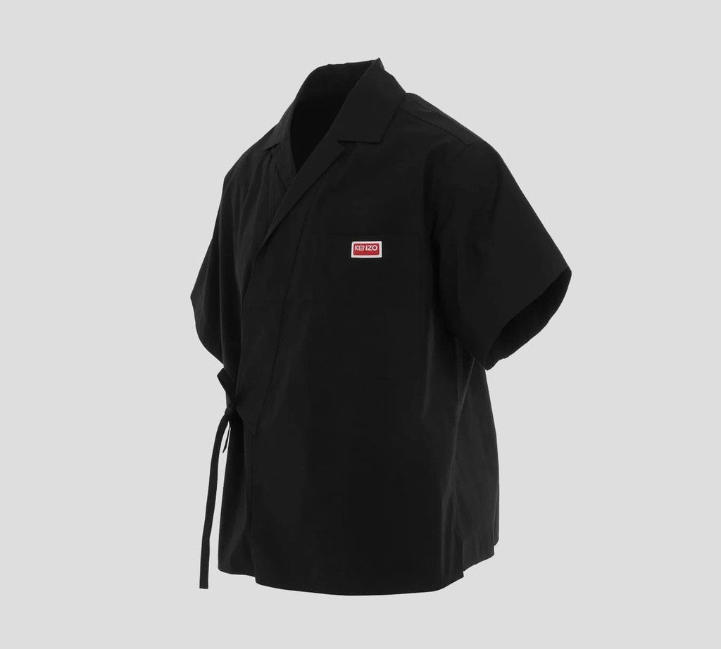 Kenzo - CAMISA KIMONO MANGA CORTA CON BOLSILLO FRONTAL SOBRE EL PECHO