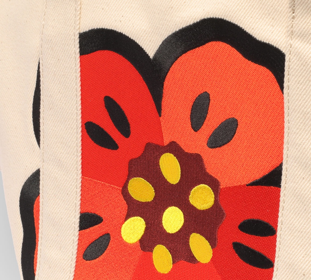 Kenzo - SHOPPING BAG CUADRADA CON LOGO K-PARIS BORDADO Y ESTAMPADO
