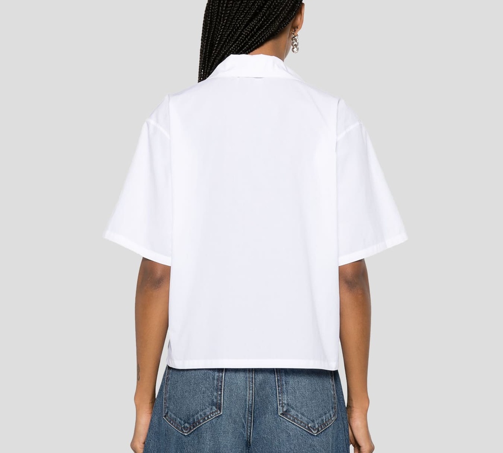 Kenzo - CAMISA MANGA CORTA DE BOTONES CON LOGO K-PARIS BORDADO