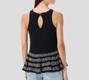 Kenzo - TOP SUMMER TEJIDO A CROCHET SIN MANGAS CON PARTE BAJA ONDULADA