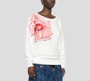 Kenzo - SWEATER CUELLO REDONDO CON FLOR GIGANTE ESTAMPADA