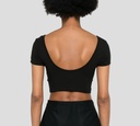 Kenzo - CROP TOP STRETCH MANGA CORTA CON ESPALDA DESCUBIERTA